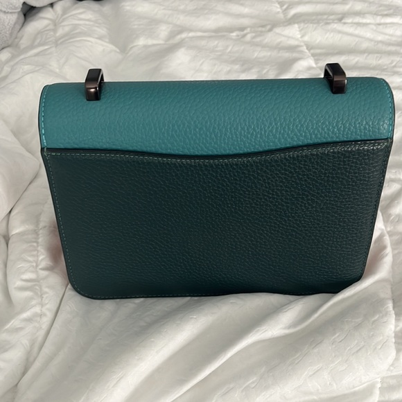 Coach Alie Shoulder Bag Colorblock Retro Teal Multi - Picture 4 of 16